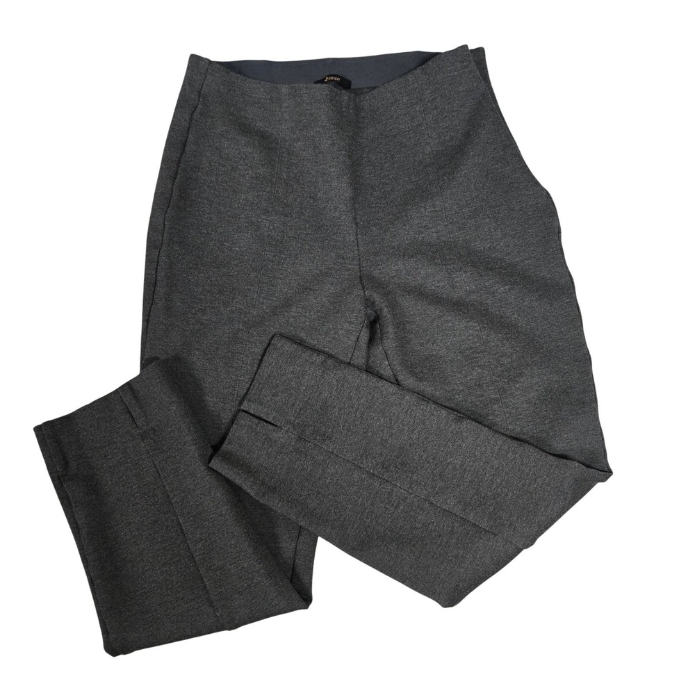 Quince Ultra-Stretch Ponte Straight Leg Pants Charcoal Gray Women's Size L